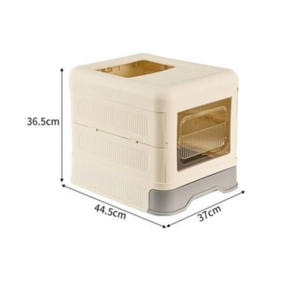 Fully Enclosed Cat Litter Box with Lid and Drawer O658