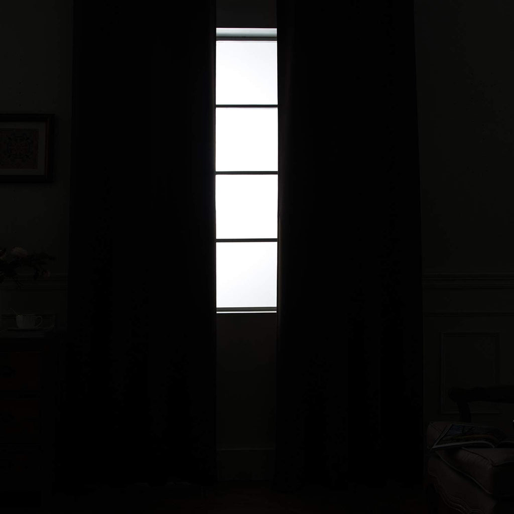 Grey 100% Blackout Patio Door Curtain Panel W100 x L84 F835695