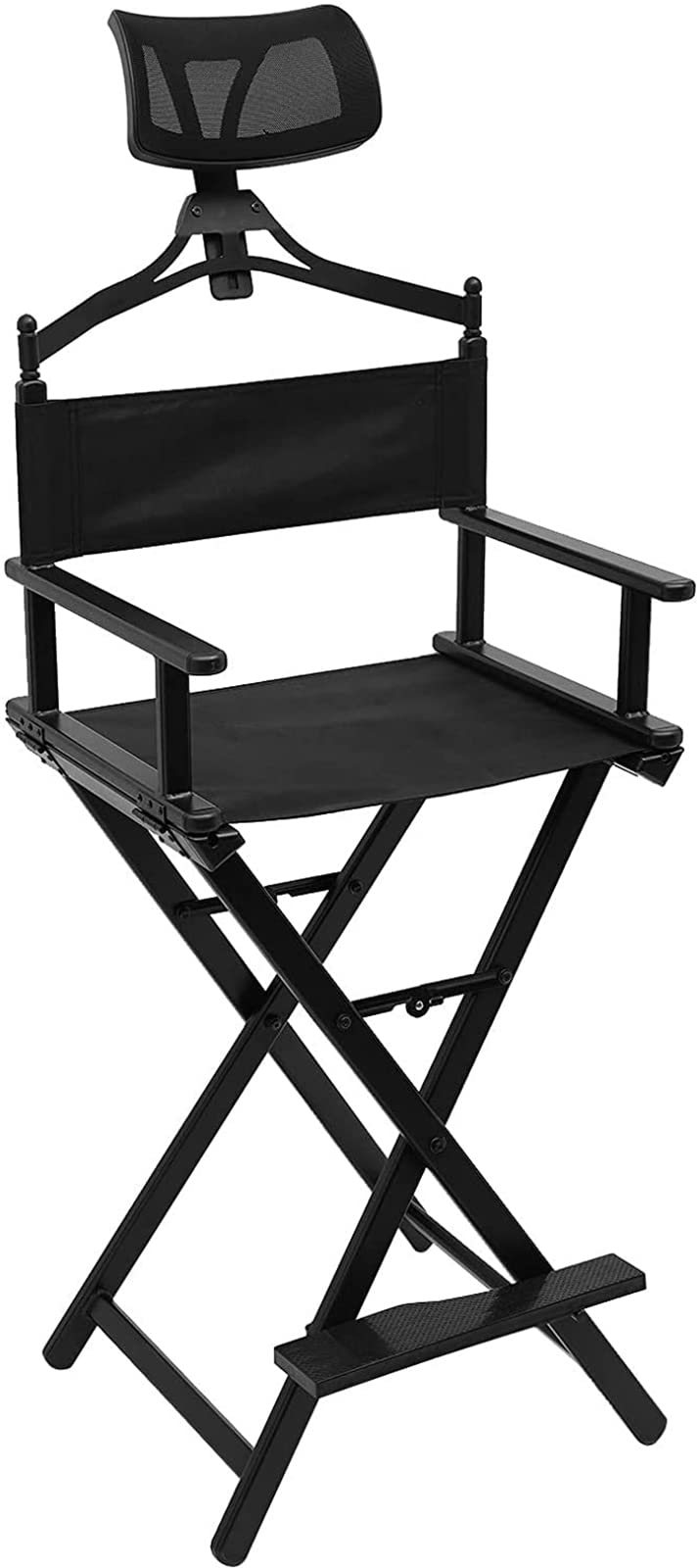 31 Inch Tall Aluminum Director Chair with Headrest and Footrest S1866