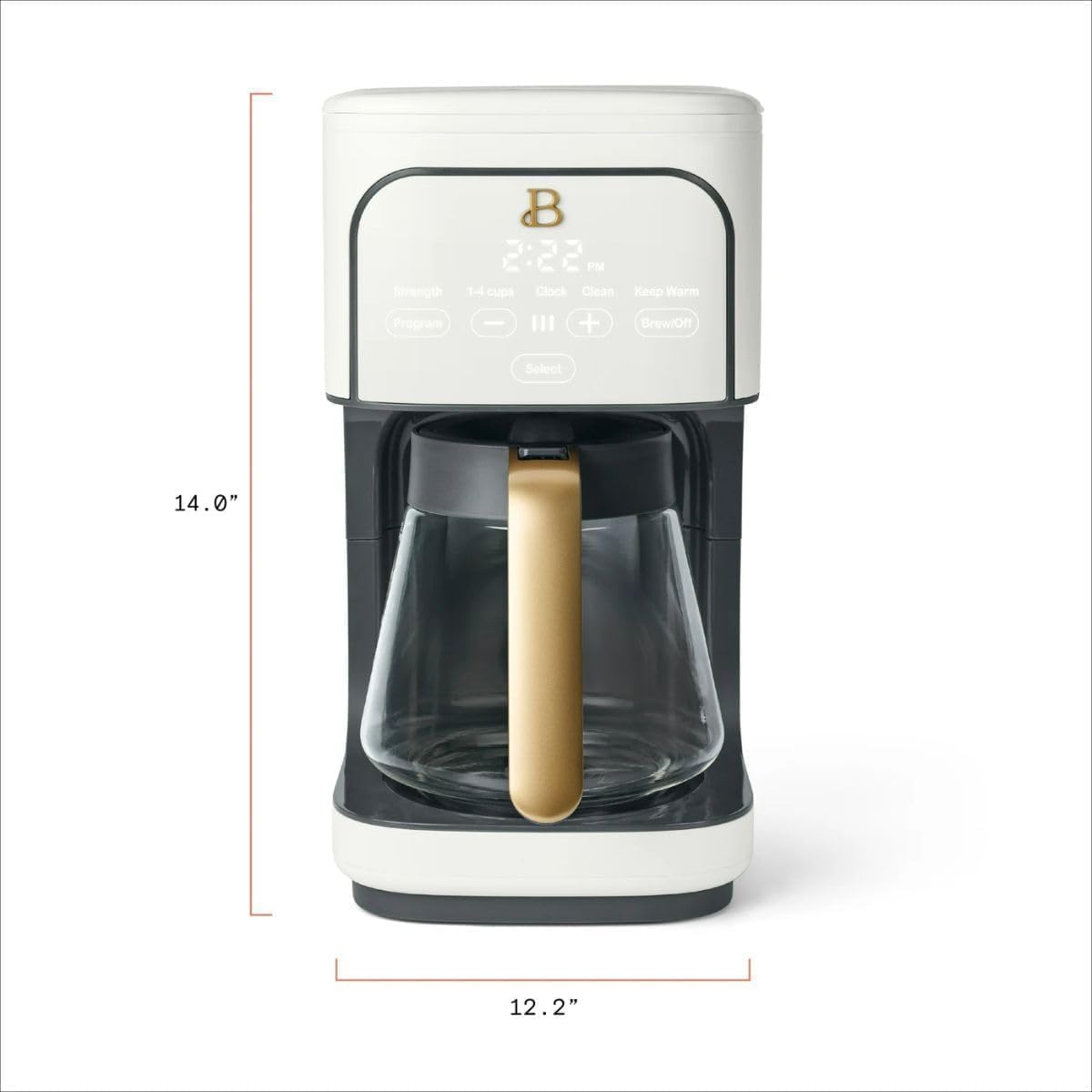 12-Cup Programmable Coffee Maker with Glass Carafe B8025