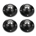 Self Adhesive Caster Wheels 0.8 Inch Black 4 Pack R365786