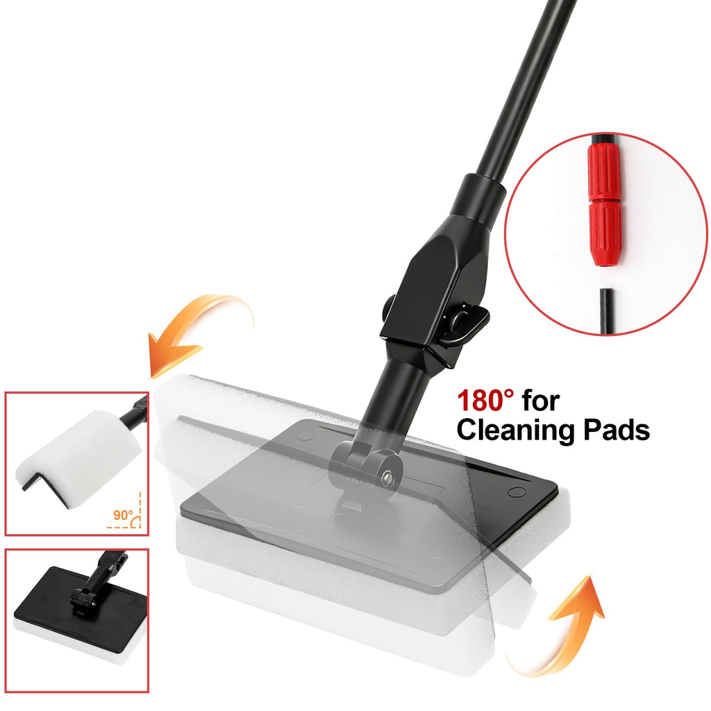 6 in 1 Aquarium Cleaning Tool Kit with Adjustable Telescopic Long Handle D4108
