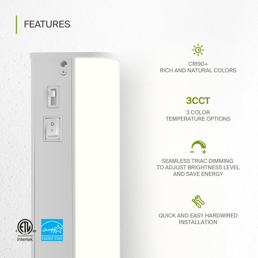 24 inch 12W Dimmable LED Under Cabinet Lighting 2 Pack C5322