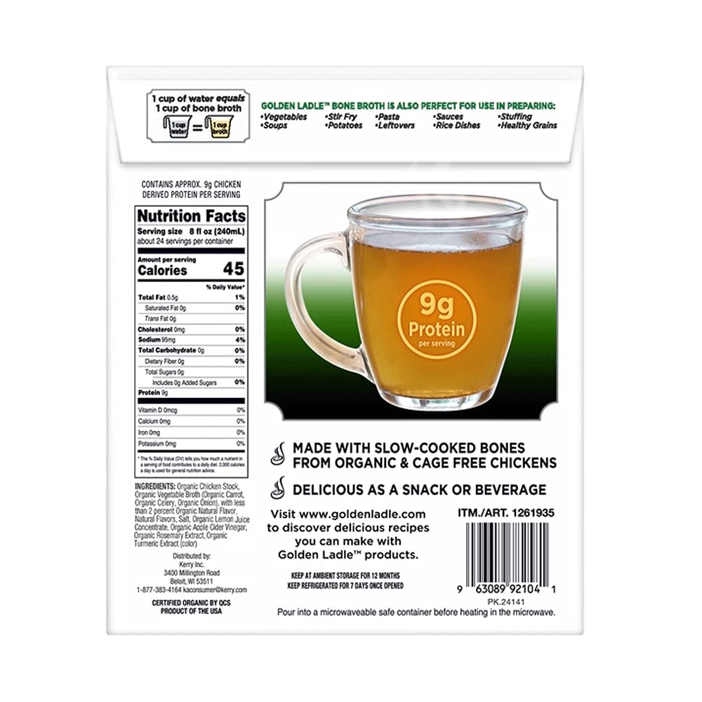 Organic Low Sodium Chicken Bone Broth 6 Cartons E8911