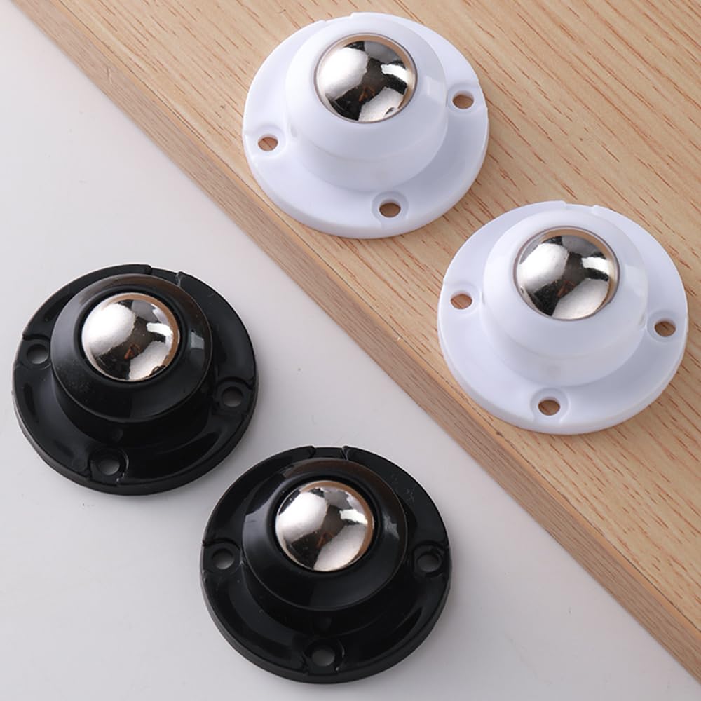 Self Adhesive Caster Wheels 0.8 Inch Black 4 Pack R365786