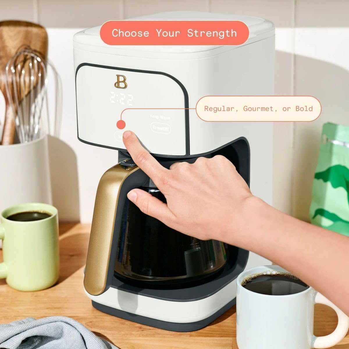 12-Cup Programmable Coffee Maker with Glass Carafe B8025
