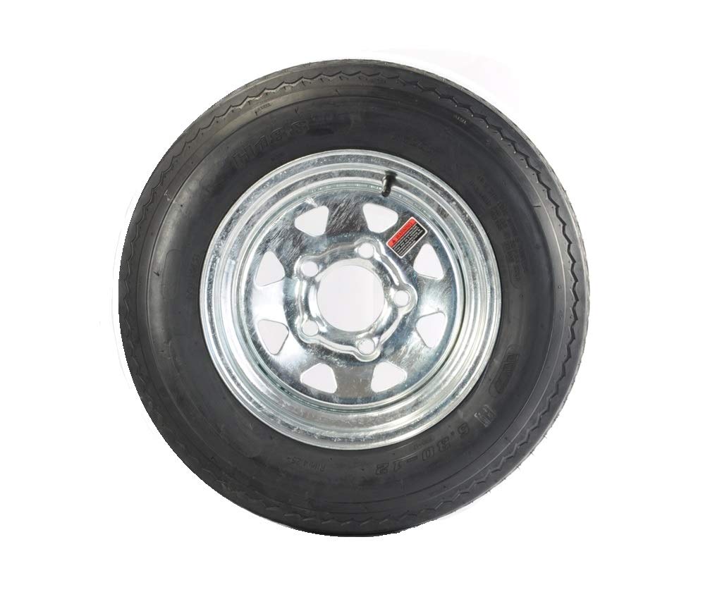 Galvanized Trailer Tire Rim Assembly 12 In. 5 Lug R237730