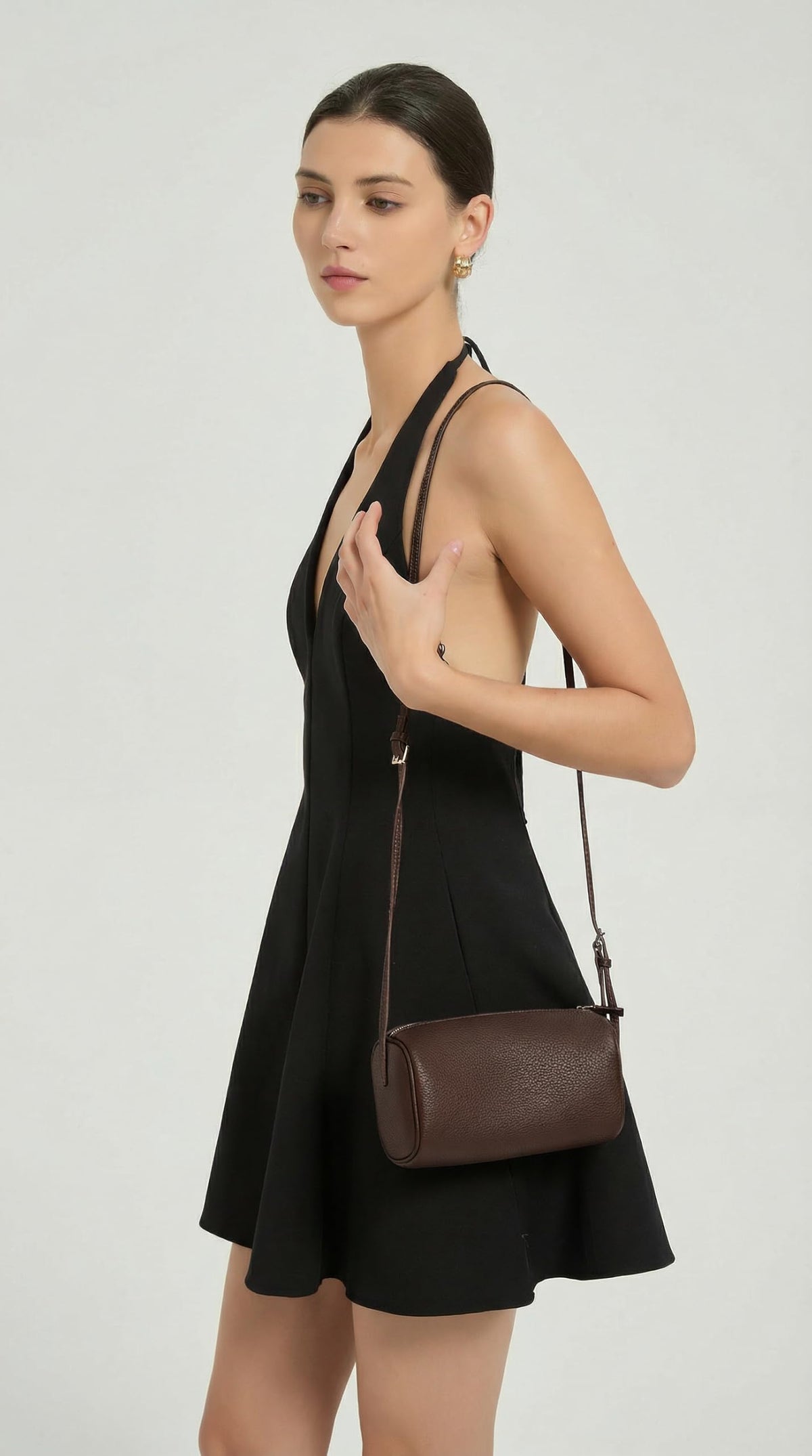 Small Vegan Leather Purse With Adjustable Strap R5633