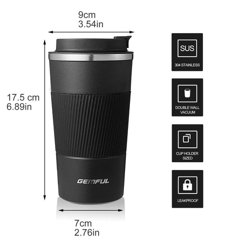 2 Pack 17oz Insulated Travel Coffee Mug with Lid W425