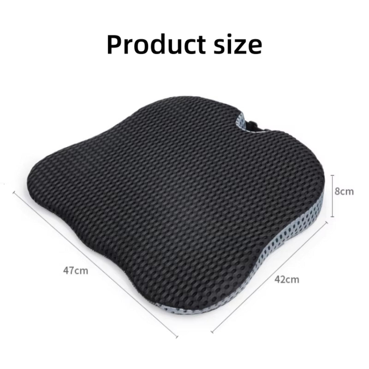 Grey Memory Foam Car Seat Booster Cushion F433607