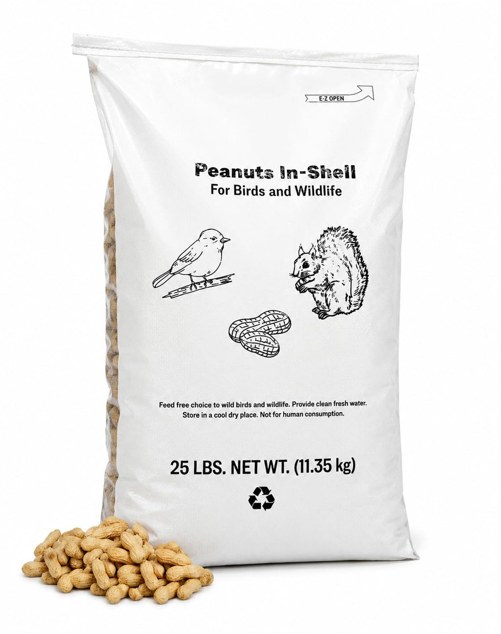 Raw Peanuts in Shell Bird & Wildlife Feed 25 lb X4451