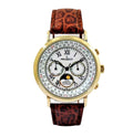 Gold Tone Leather Watch Q269762