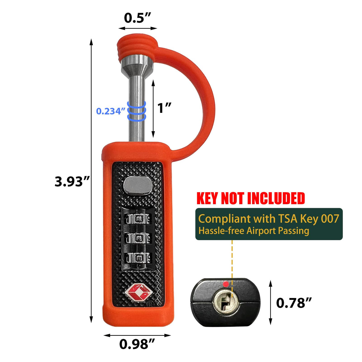 TSA Lock 3-Dial Combo Padlock 2 Pack U6425