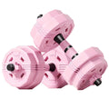 Adjustable Dumbbells Set 2 in 1 Free Weights Dumbbell Barbell Set Y501266