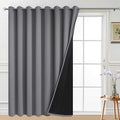 Grey 100% Blackout Patio Door Curtain Panel W100 x L84 F835695