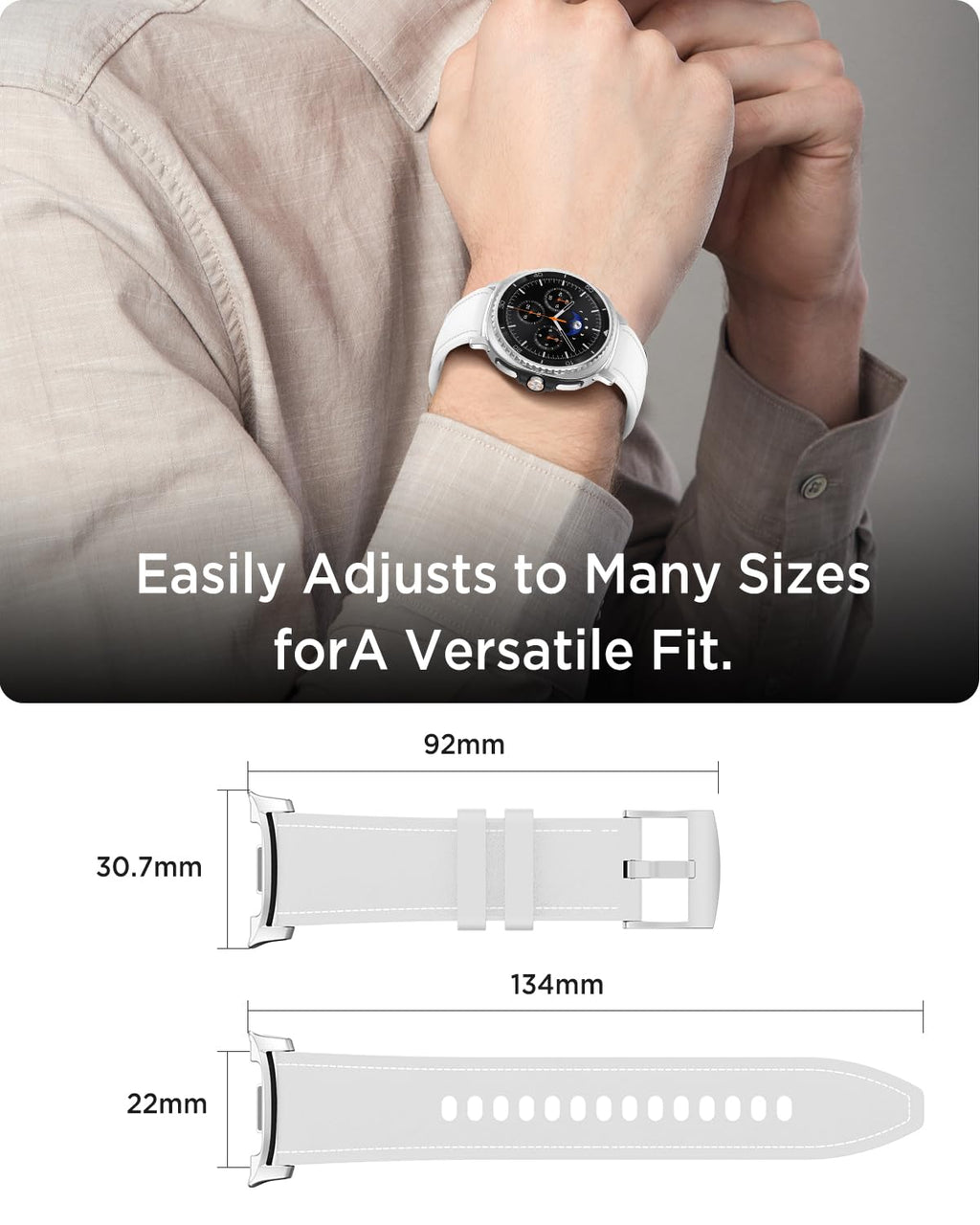 Leather Band for Galaxy Watch 9/8 40mm 44mm A7149