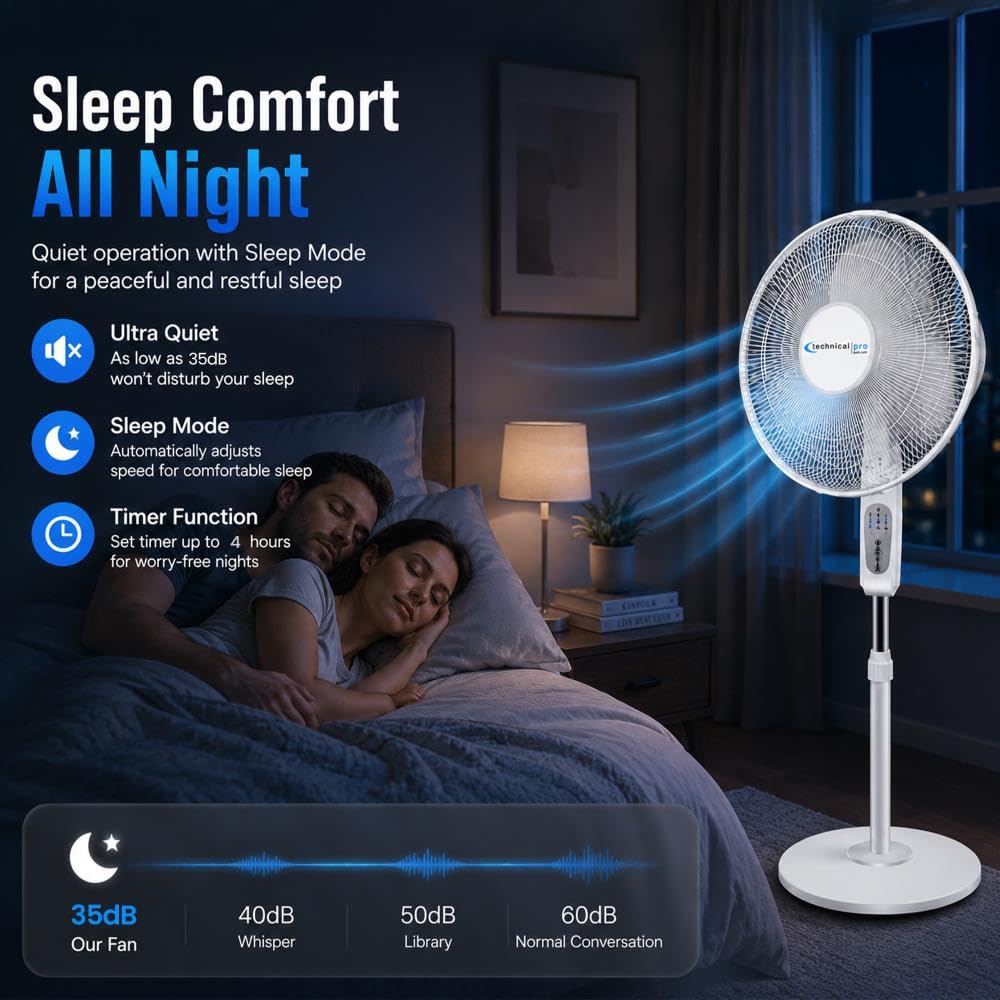 16" Standing Fan with WiFi Control V2905