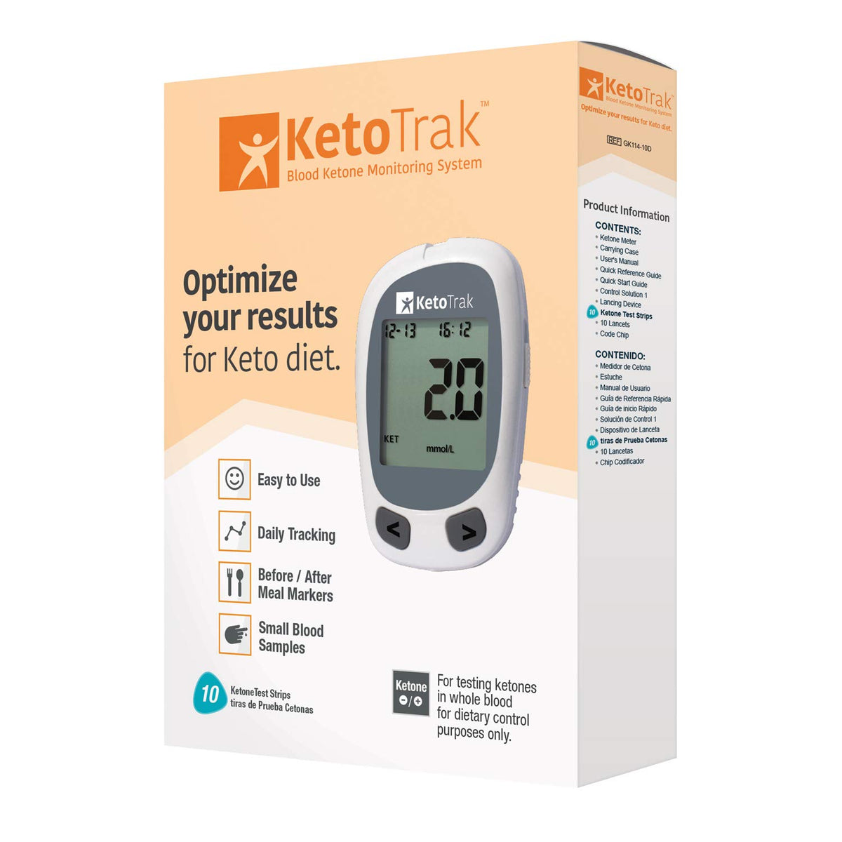 Blood Ketone Testing Kit with 10 Strips I5732