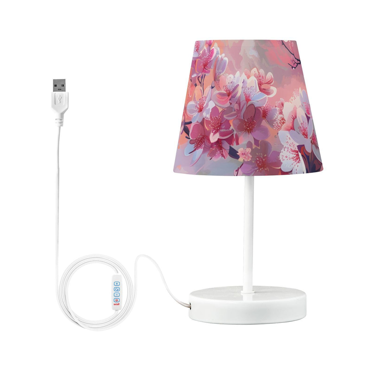 Cherry Blossoms Painting 3-Way Dimmable LED Table Lamp G958850