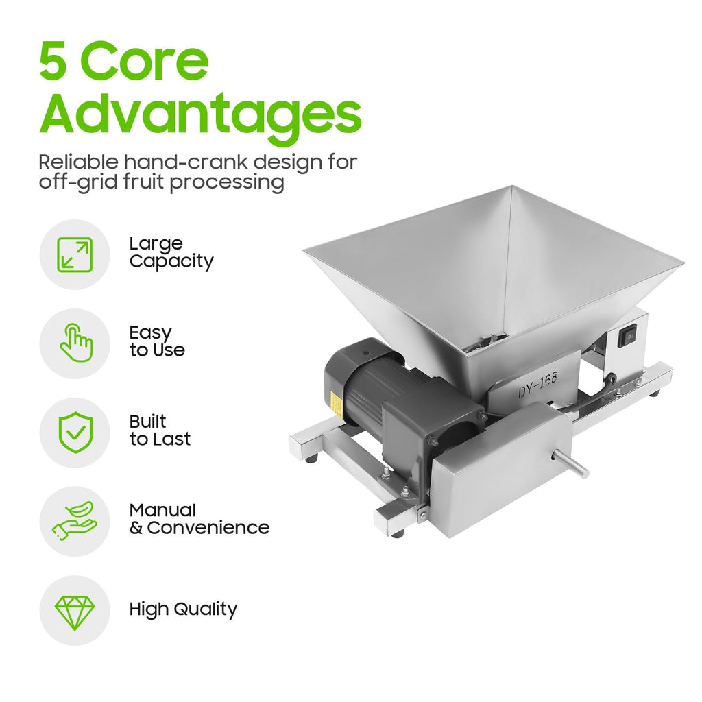 60W Stainless Steel Electric Fruit Crusher 1.06gal Z131177