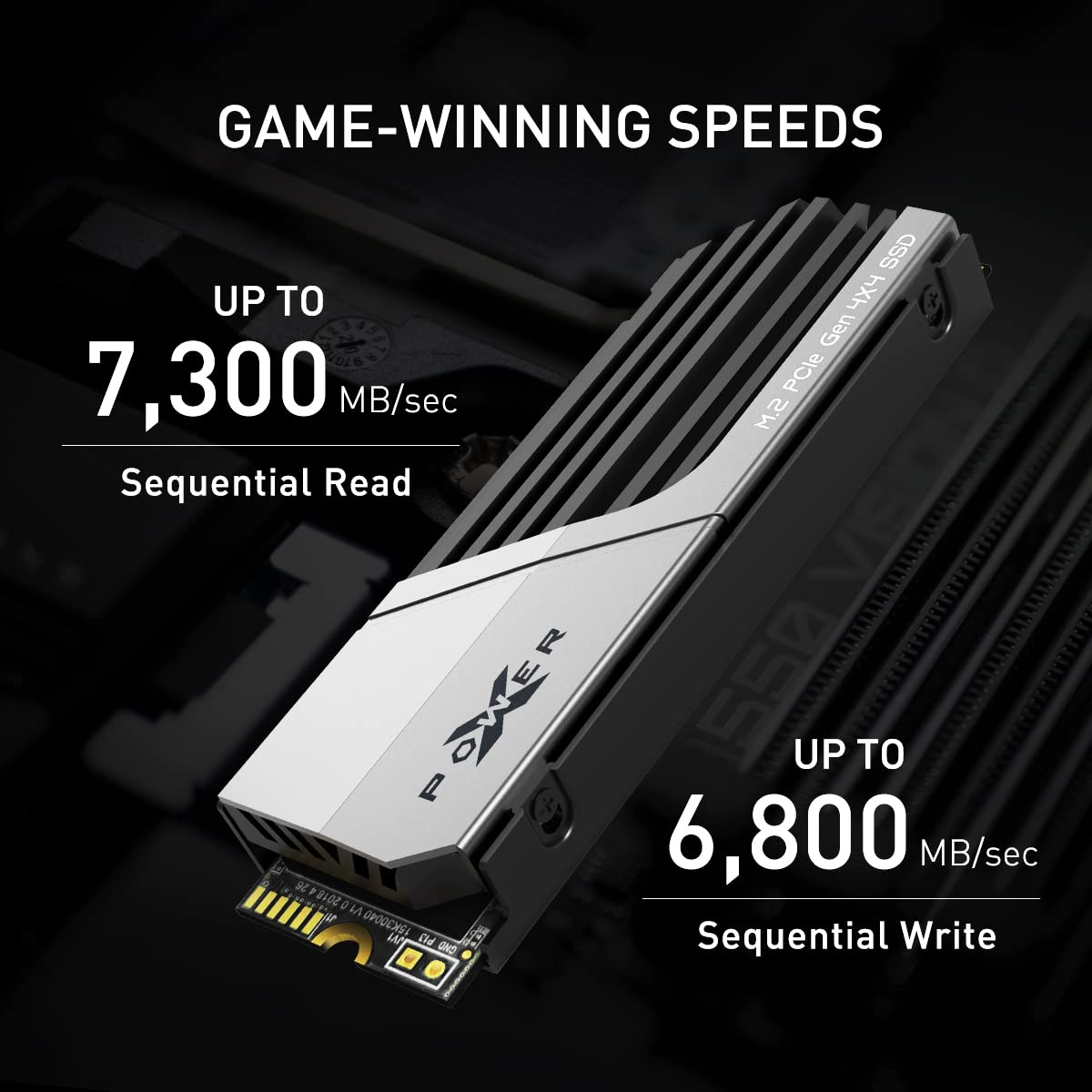 4TB PCIe Gen4 M.2 2280 SSD with PS5 Heatsink H9545