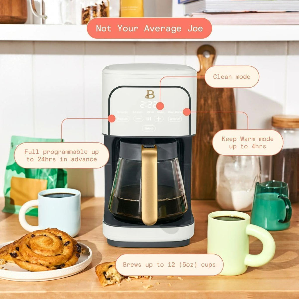 12-Cup Programmable Coffee Maker with Glass Carafe B8025