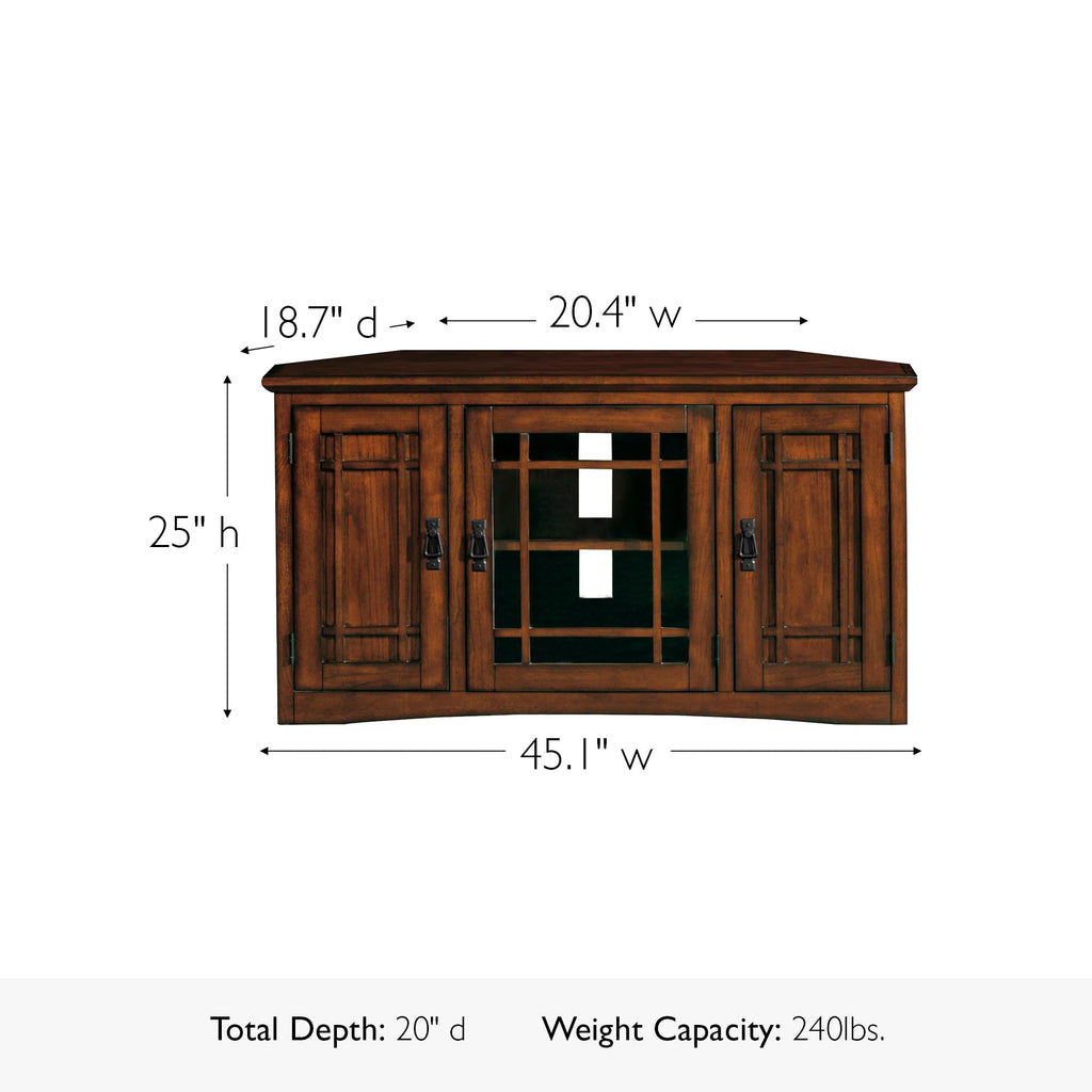 Mission Oak Corner TV Stand G270076