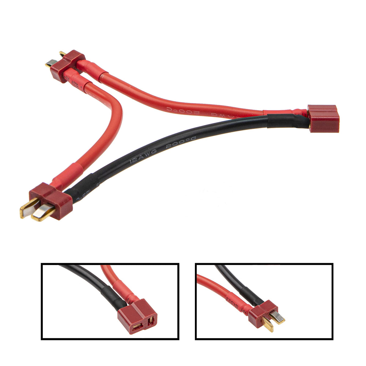 12AWG T Plug Serial Series Connector & Parallel Y-Harness Adapter Silicone Wire L939