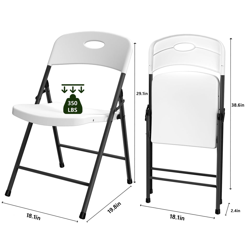 4 Pack Heavy Duty Plastic Folding Chair U2445