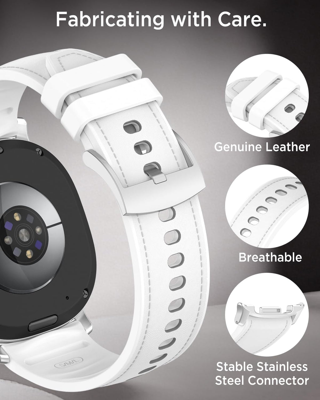 Leather Band for Galaxy Watch 9/8 40mm 44mm A7149