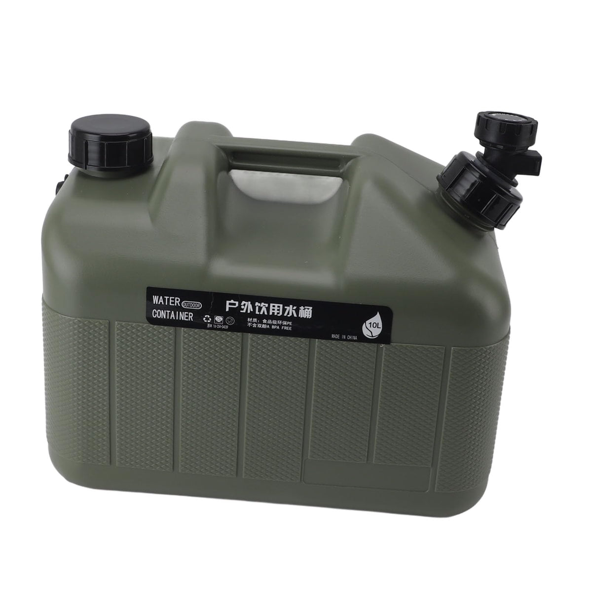 10L Green PE Water Container with Faucet Y833