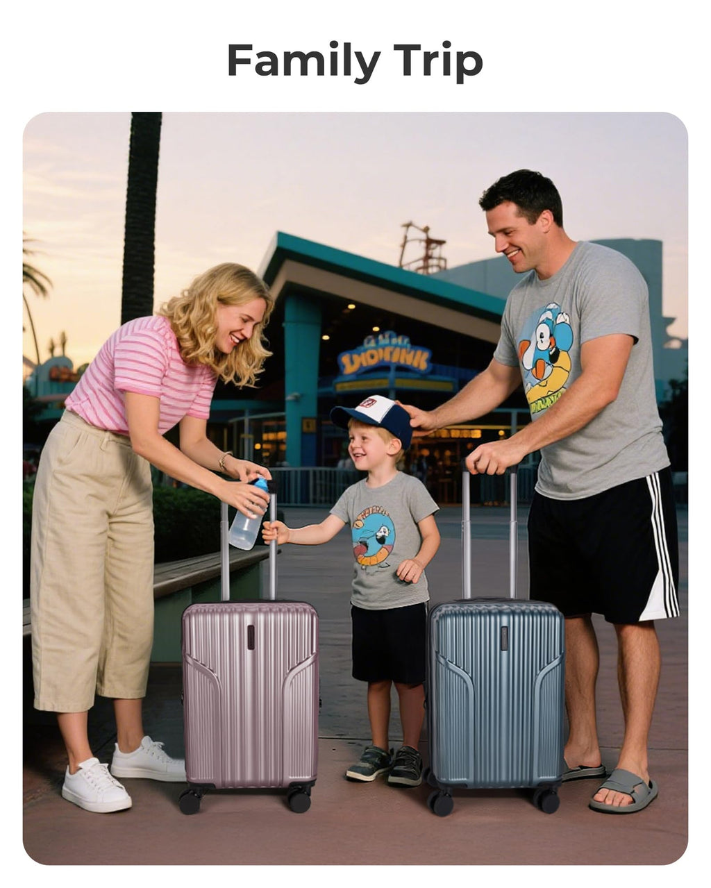 Carry On Luggage with Wheels, Black I181
