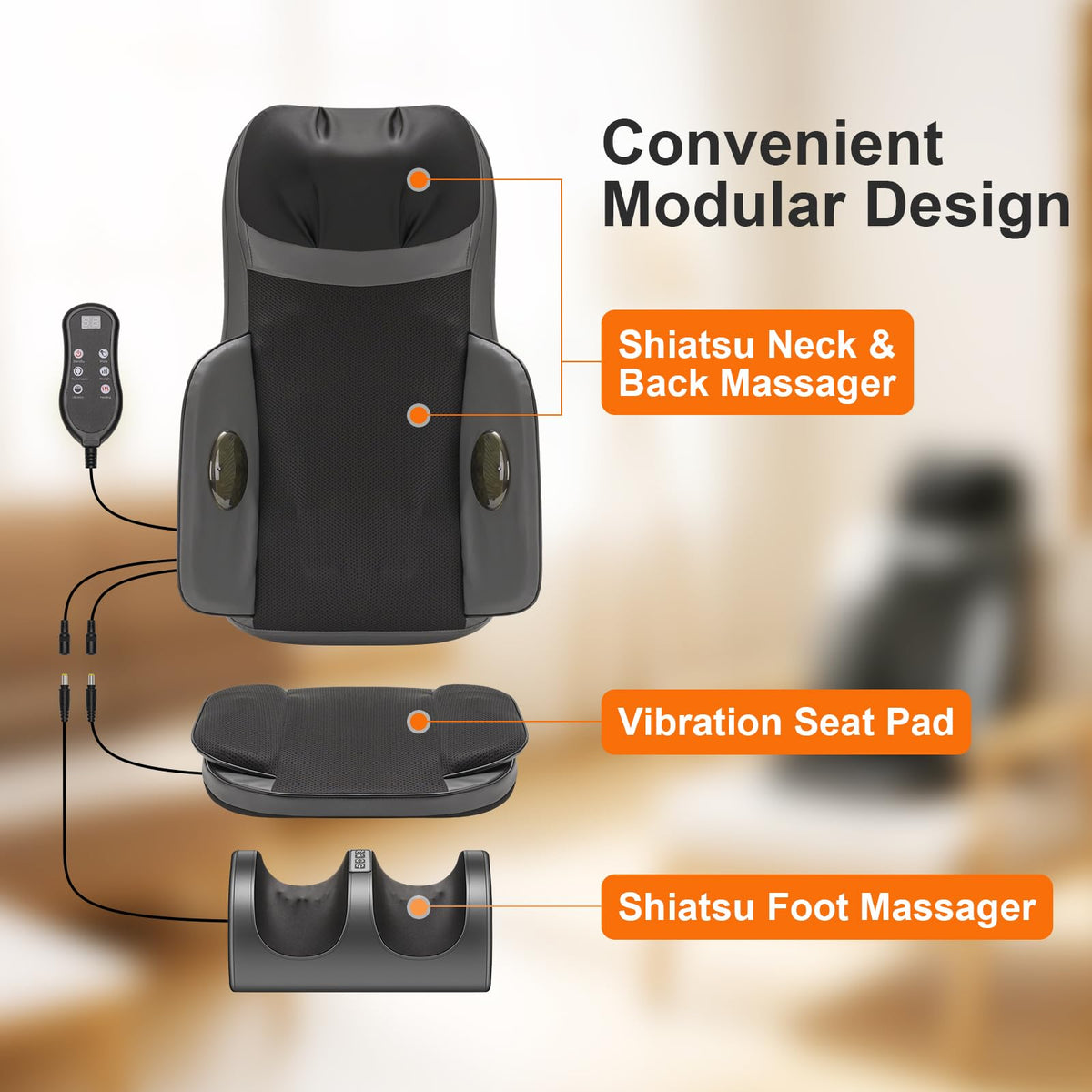 Shiatsu Neck Back Massager with Foot Massager Y171437