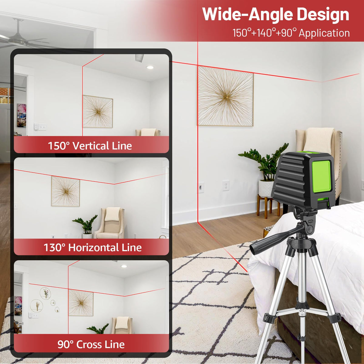 150Ft Red Self Leveling Laser Level with Tripod R757479