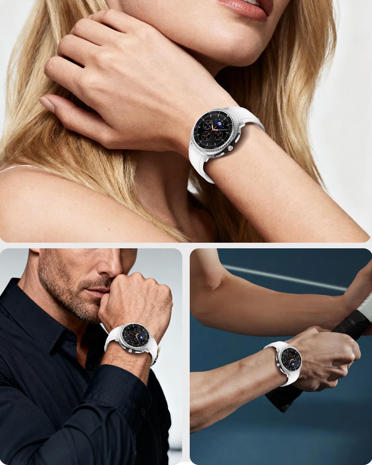 Leather Band for Galaxy Watch 9/8 40mm 44mm A7149
