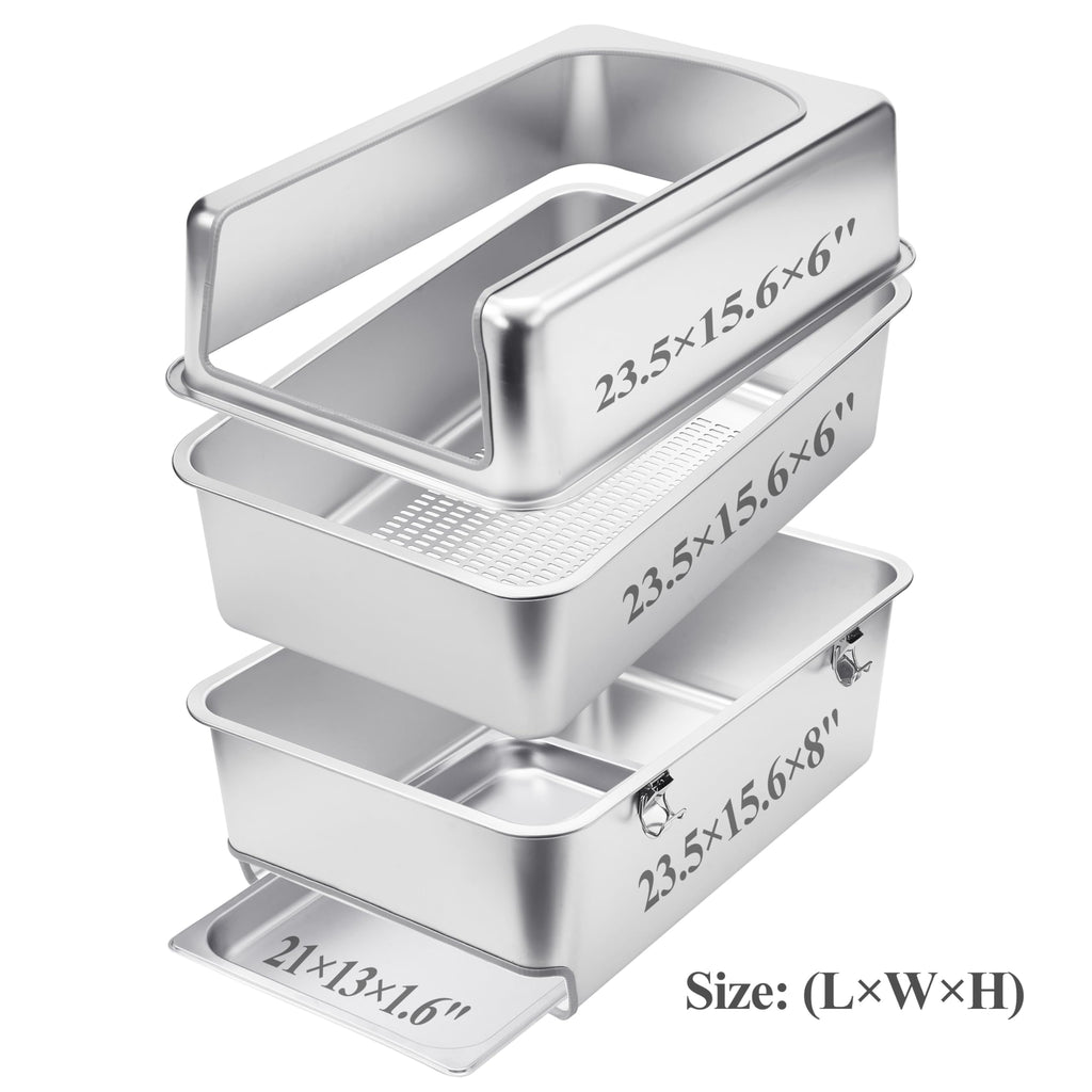 Pull-Out Sifting Cat Litter Box with Lid M339829