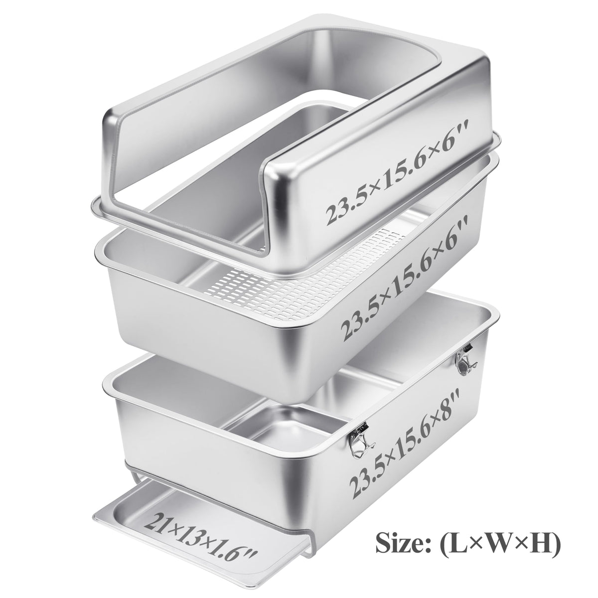 Pull-Out Sifting Cat Litter Box with Lid M339829