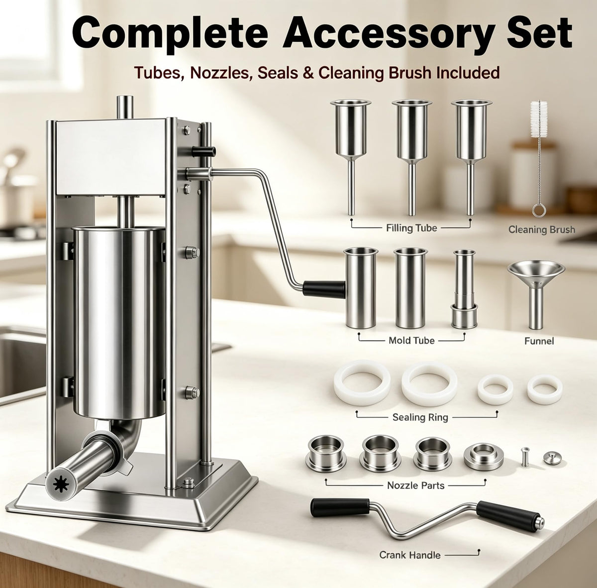 3-in-1 Manual Sausage Stuffer 15LB O8094