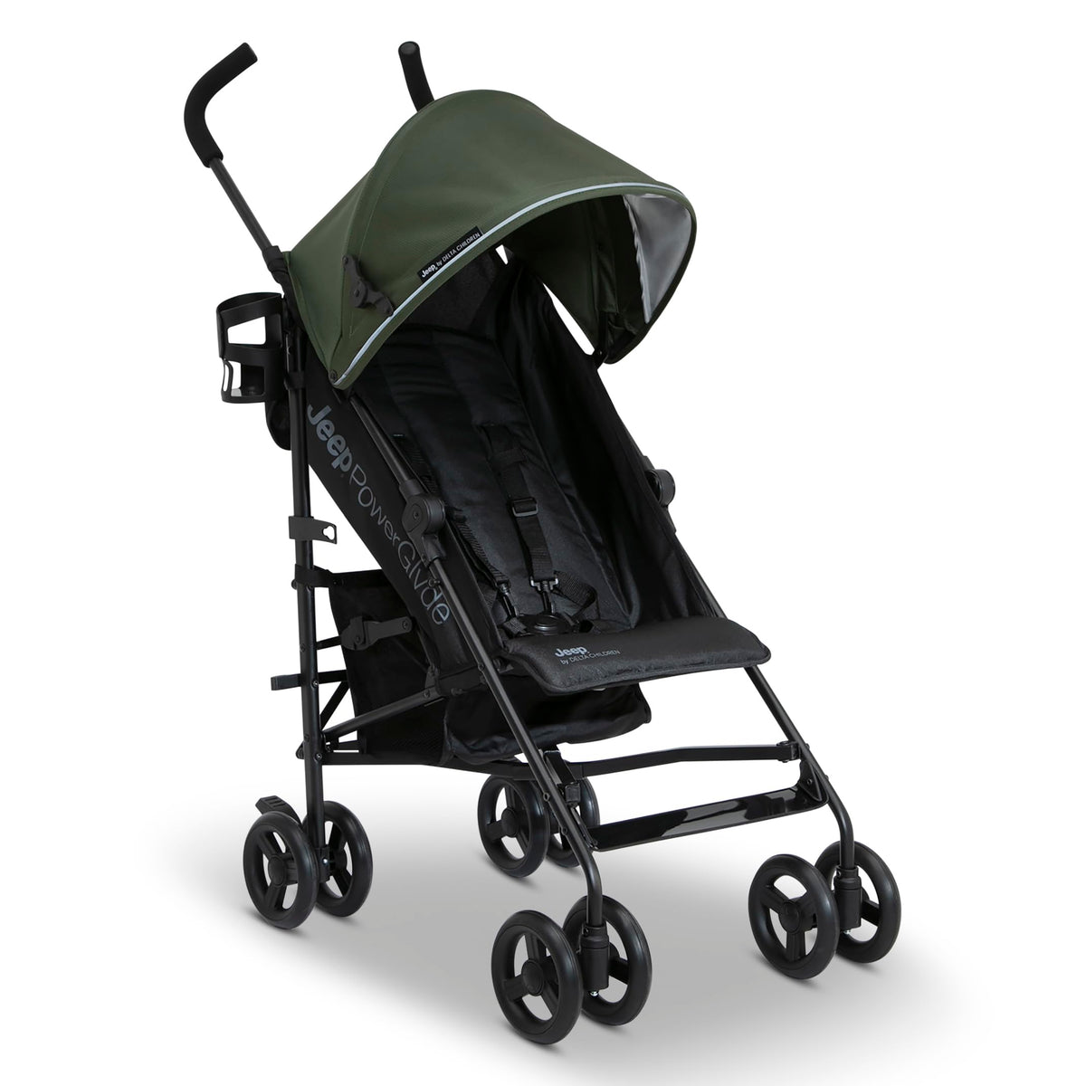 Lightweight Travel Stroller with Compact Fold, 3-Position Recline, Olive Green E124464