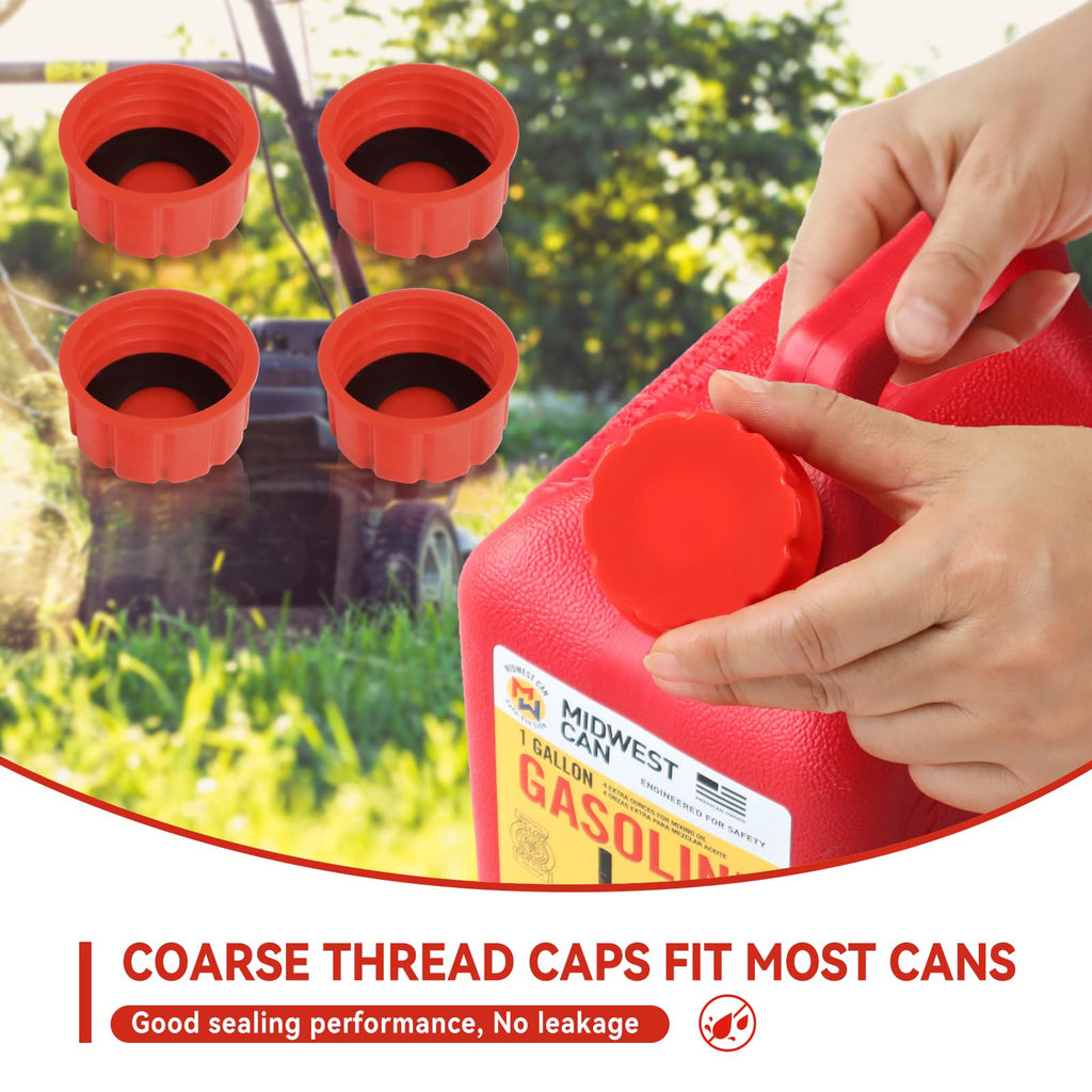 6 Pack Replacement Gas Can Caps U604360