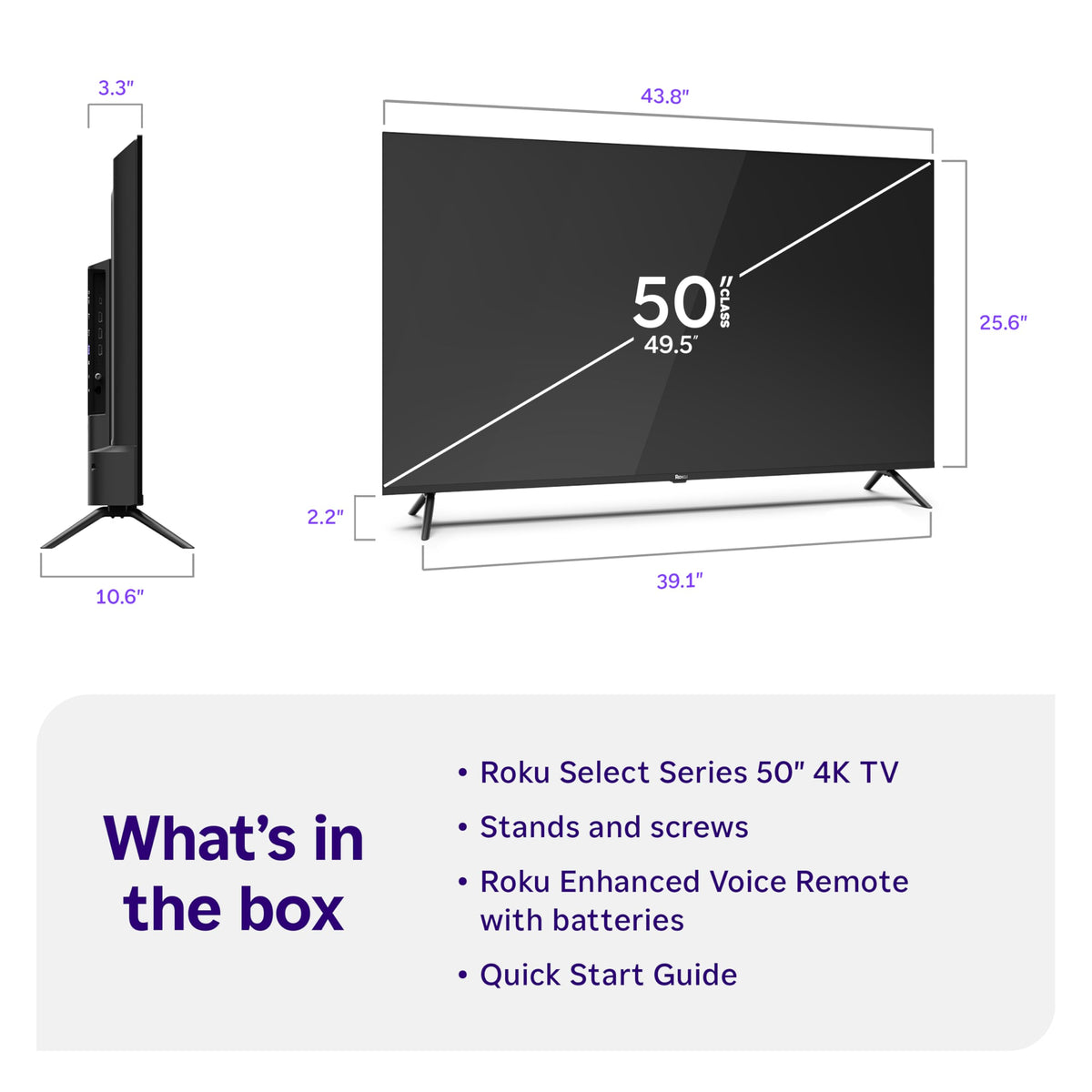 50-Inch 4K HDR LED Smart TV C242