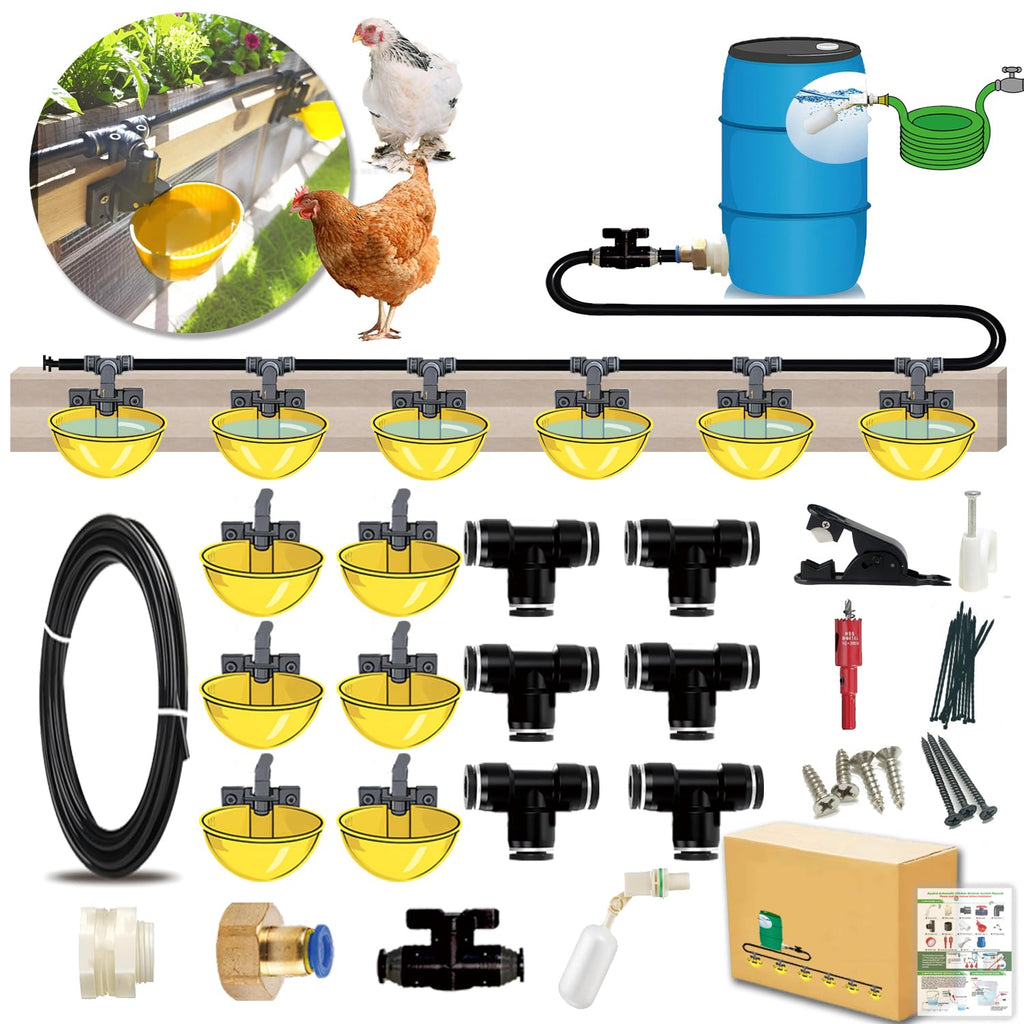 Automatic Chicken Water System Set with Water Cup G409684