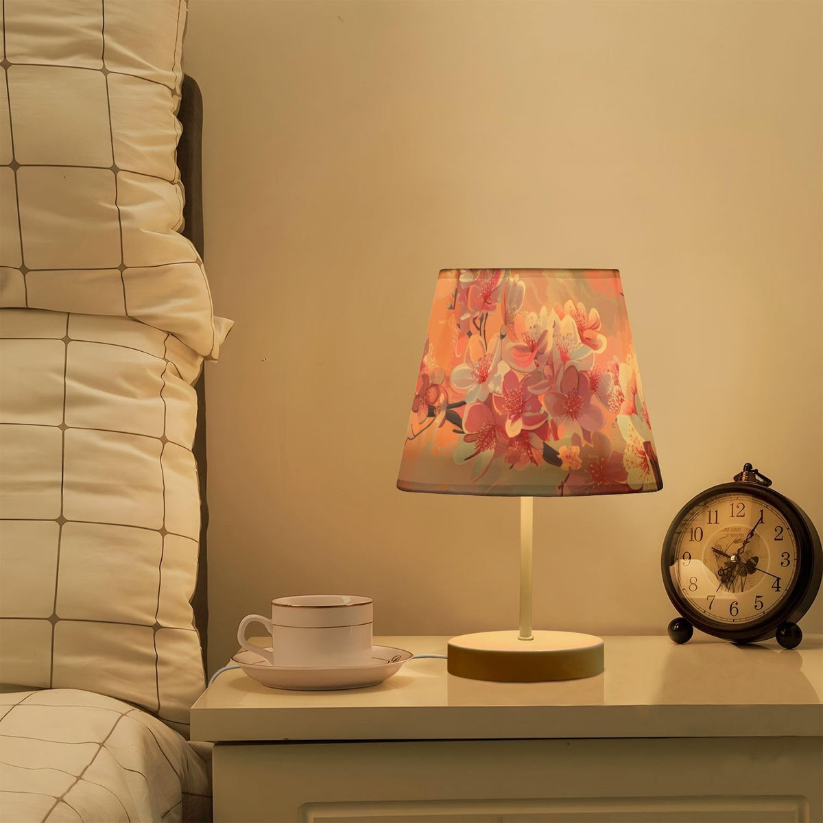 Cherry Blossoms Painting 3-Way Dimmable LED Table Lamp G958850