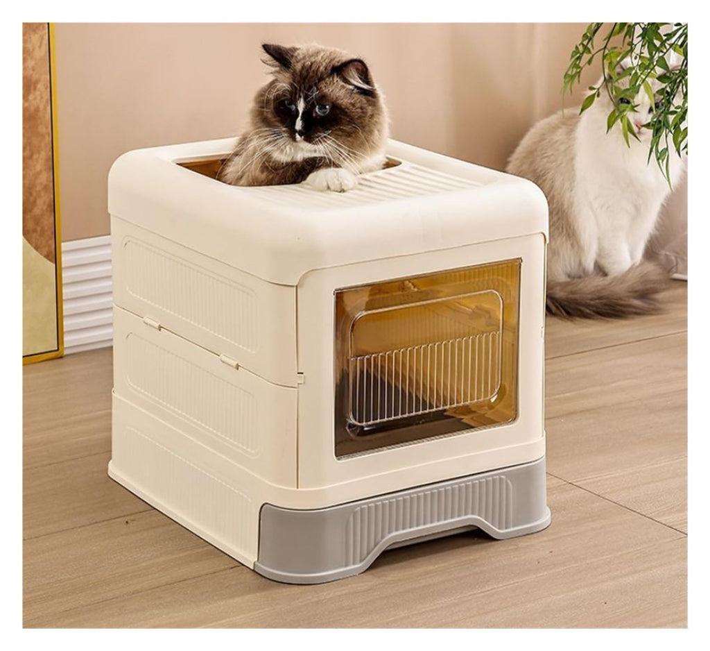 Fully Enclosed Cat Litter Box with Lid and Drawer O658