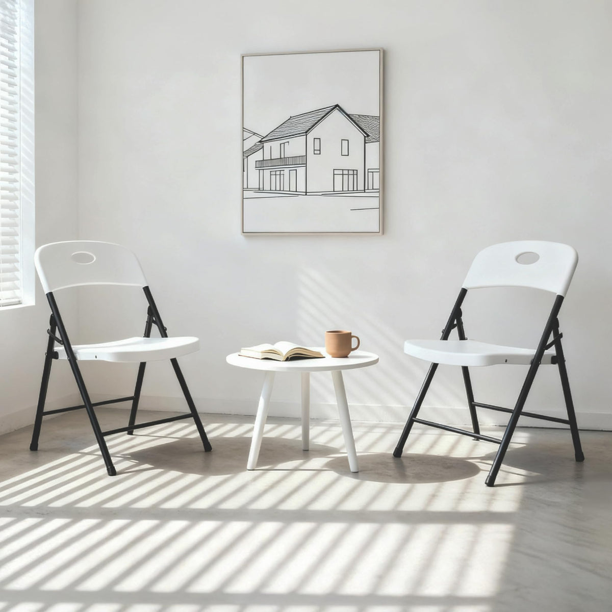 4 Pack Heavy Duty Plastic Folding Chair U2445