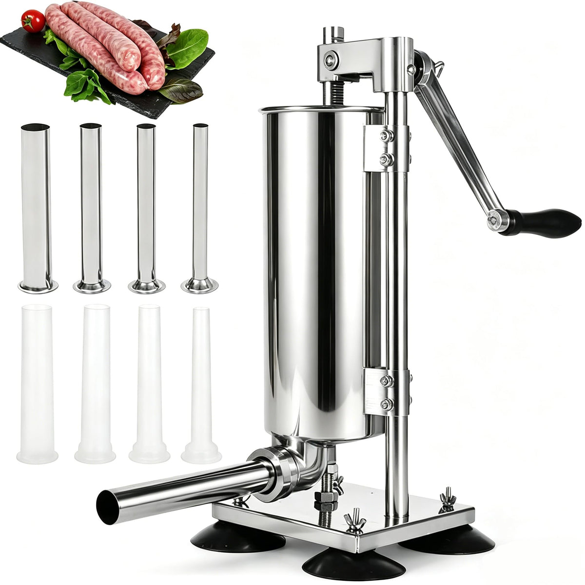 3L Manual Sausage Stuffer Machine 304 Stainless Steel I950524