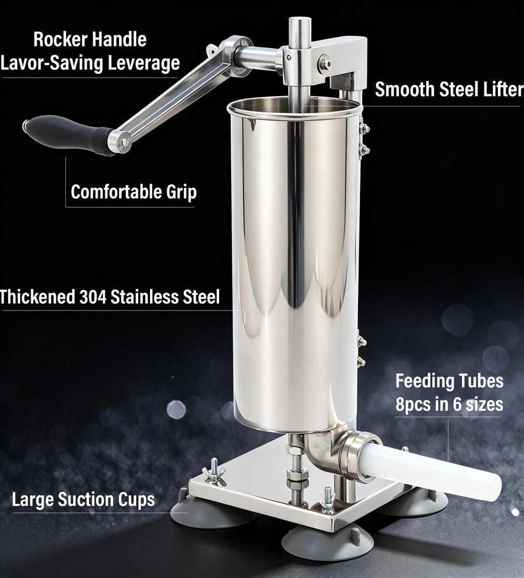 3L Manual Sausage Stuffer Machine 304 Stainless Steel I950524