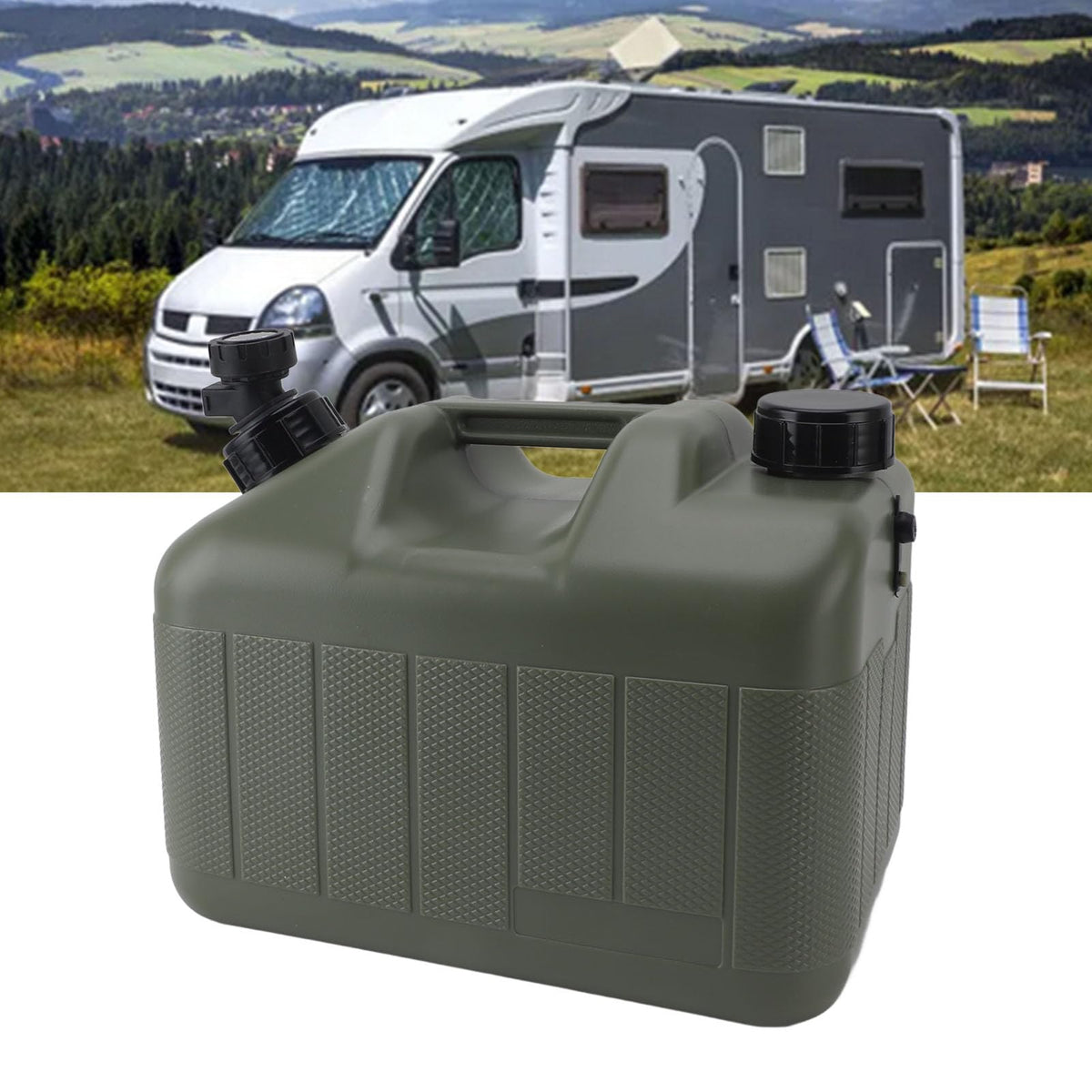 10L Green PE Water Container with Faucet Y833