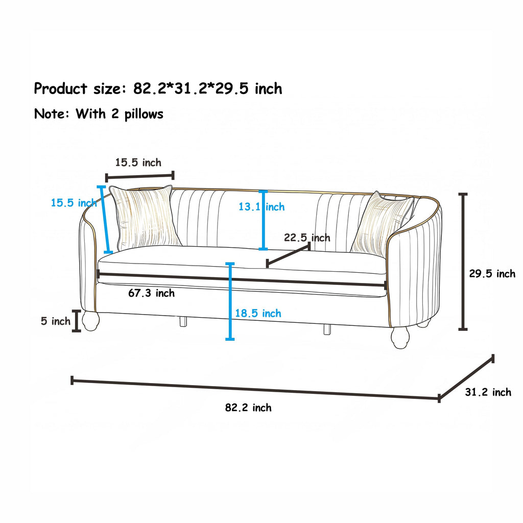 Orange Velvet 3 Seater Sofa U520816