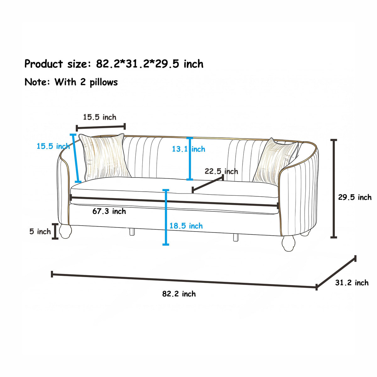 Orange Velvet 3 Seater Sofa U520816